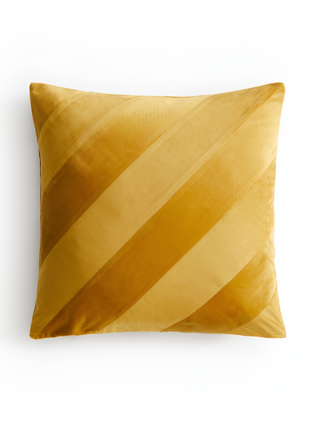 

H&M Yellow Striped Velvet Cushion Cover