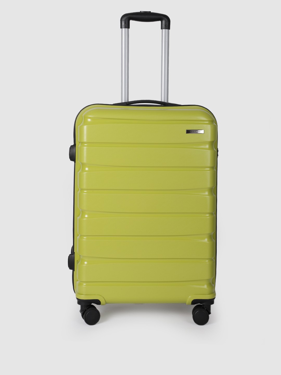 

Teakwood Leathers India 360 Degree Rotation Hard-Sided Medium-Sized Trolley Bag 57L, Lime green
