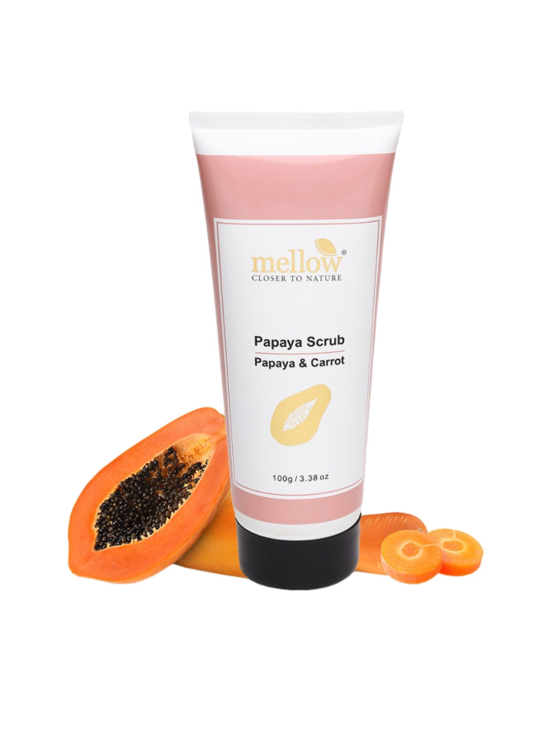 

MELLOW Herbals Ayurvedic Papaya Face Scrub- 100 g, Brown