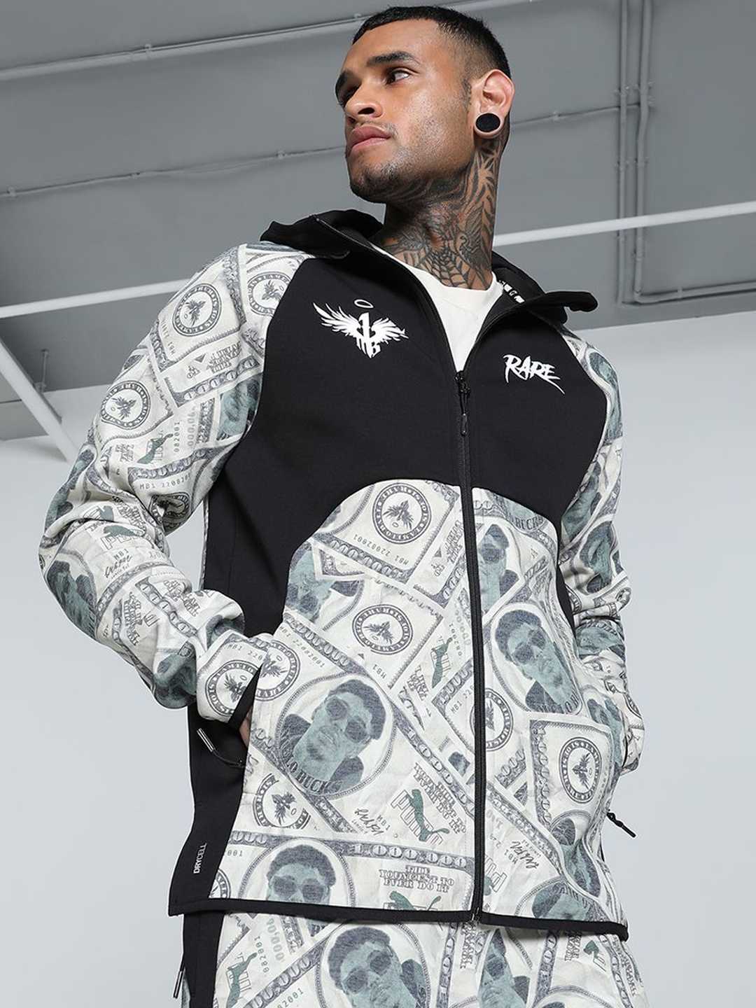 

Puma Melo Bucks Dime Basketball Jacket, Black