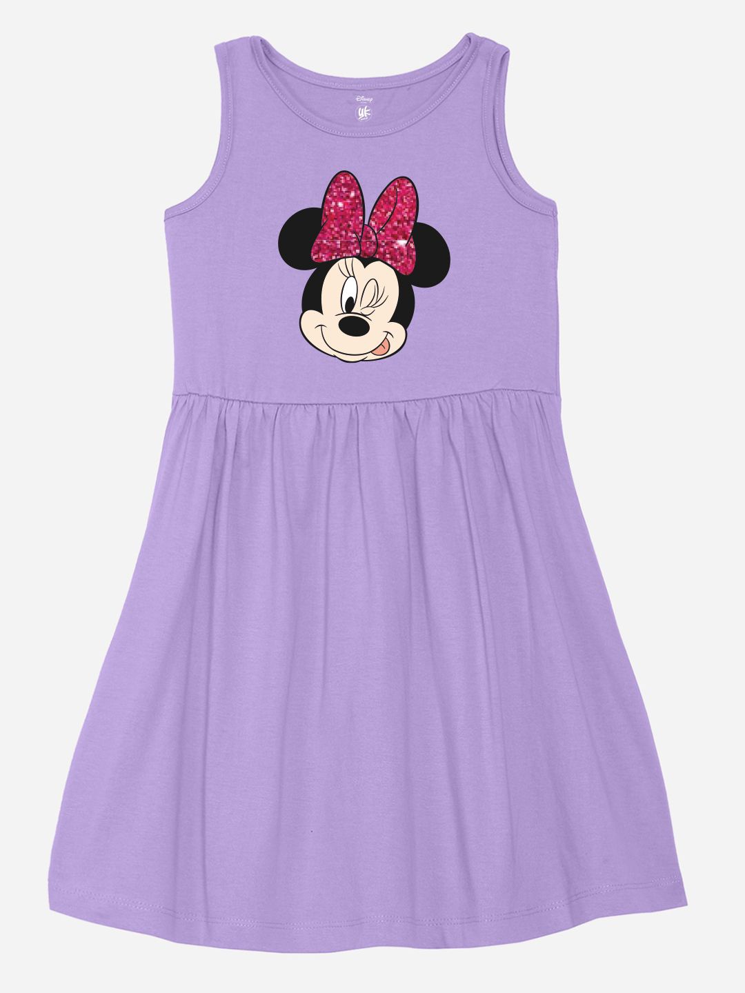 

YK Disney Girls Print Fit & Flare Dress, Purple