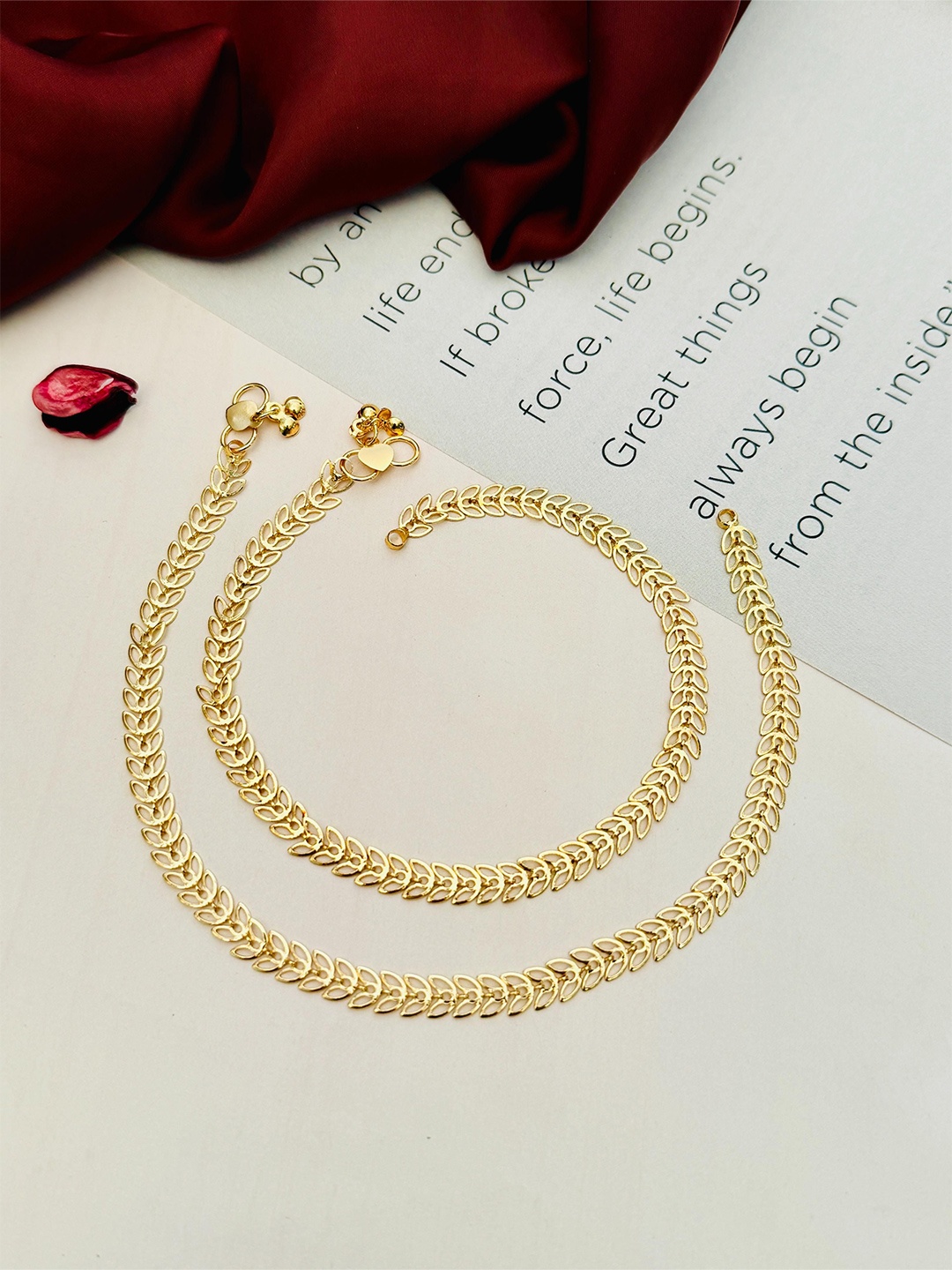 

Anouk Set Of 2 Gold-Plated Anklets