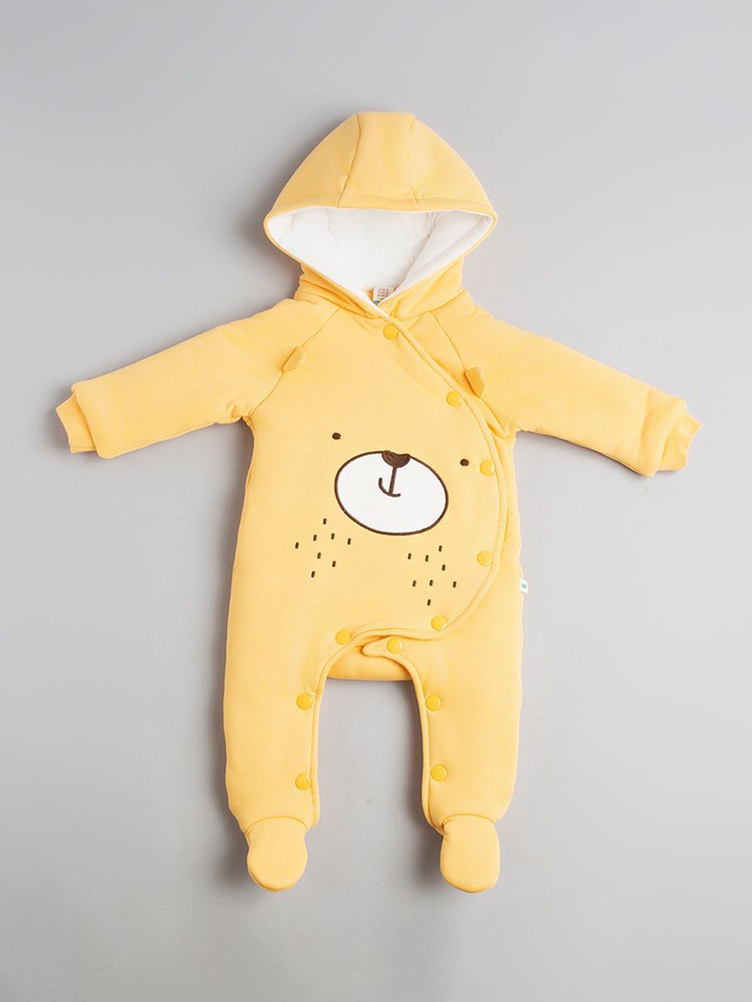 

Ed-a-Mamma Baby Kids Printed Hooded Sleepsuit, Yellow