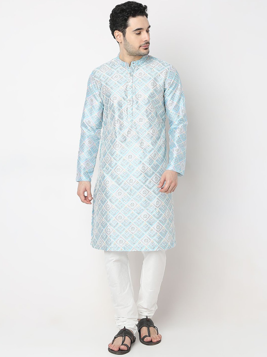 

Ethnicity Men Kurta, Blue