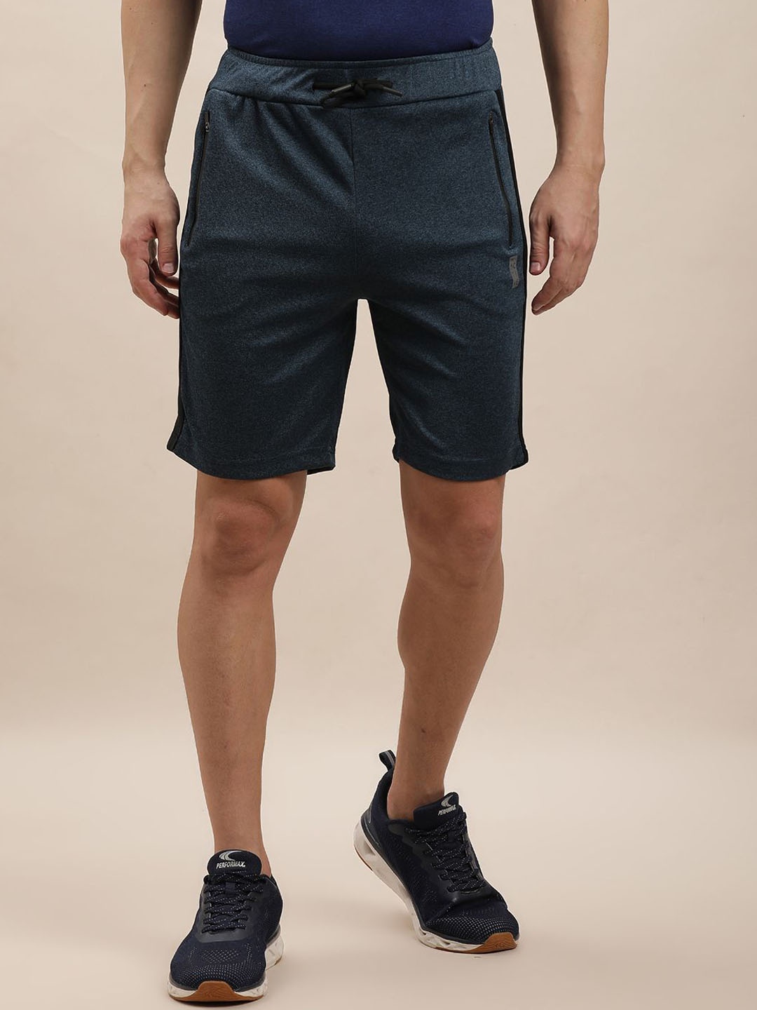 

Turtle Men Solid Mid-Rise Shorts, Navy blue