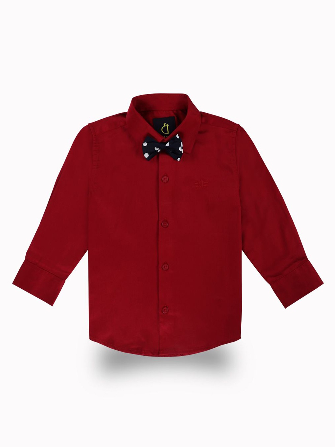 

Gini and Jony Boys Standard Spread Collar Solid Cotton Casual Shirt, Red