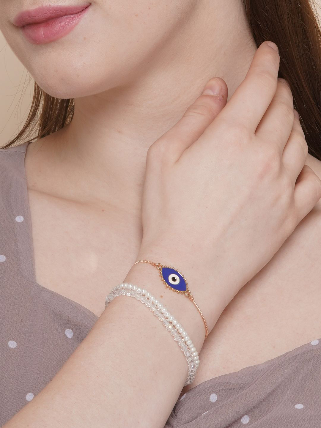 

KPOP Set Of 4 Rose Gold-Plated Charm Bracelet
