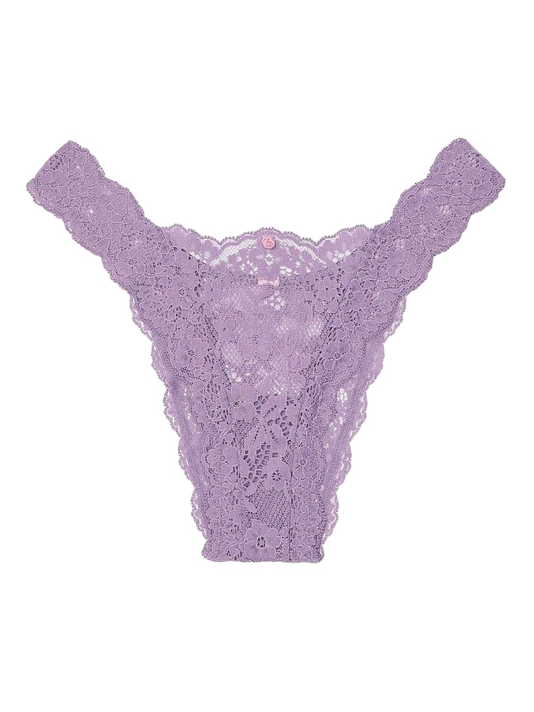 

Victoria's Secret Women Lace-Trim Bikini Briefs1125066001P2, Purple