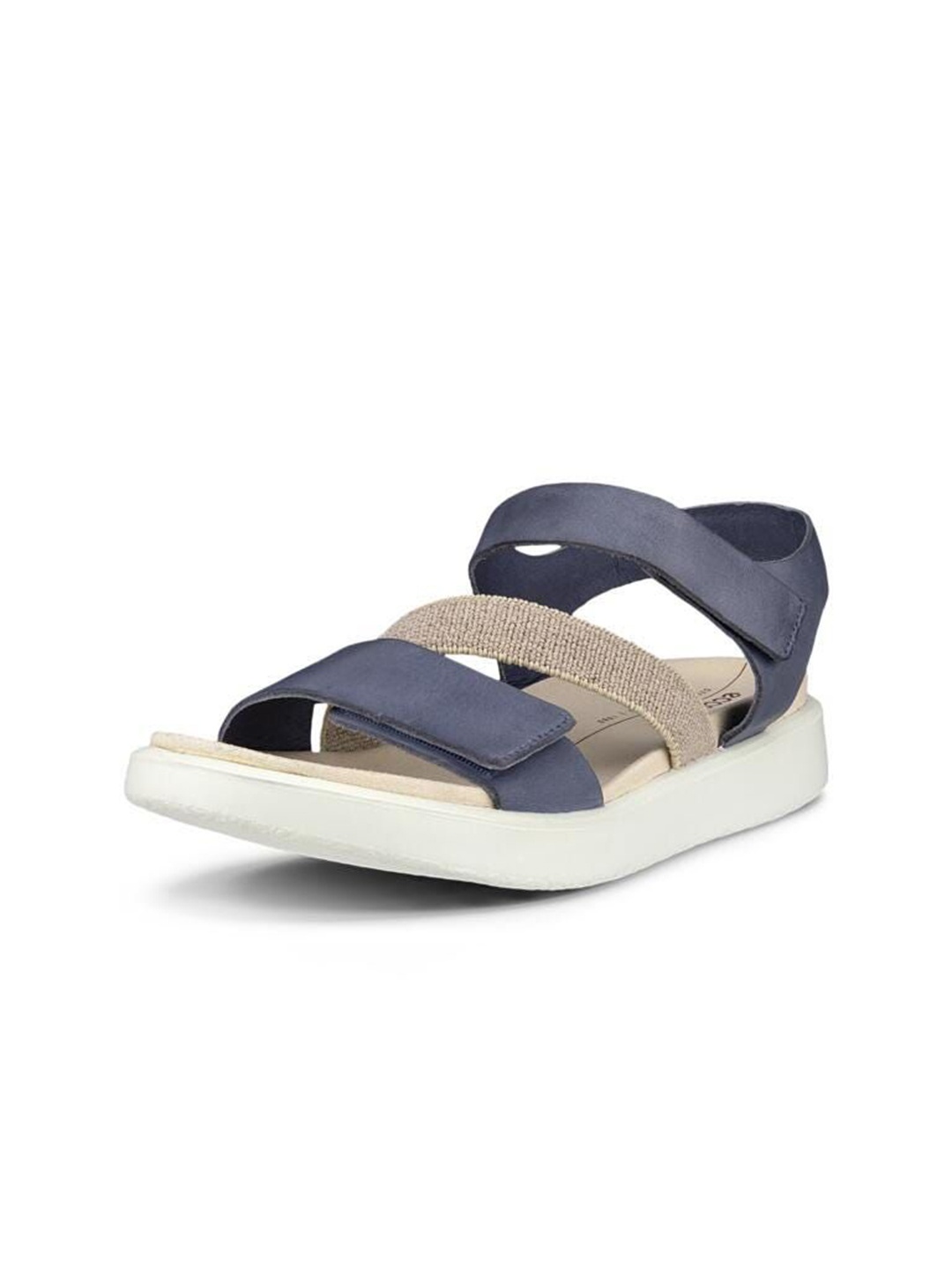 

Ecco Women Flowt Misty Leather Regular Width Flat Sandals, Blue
