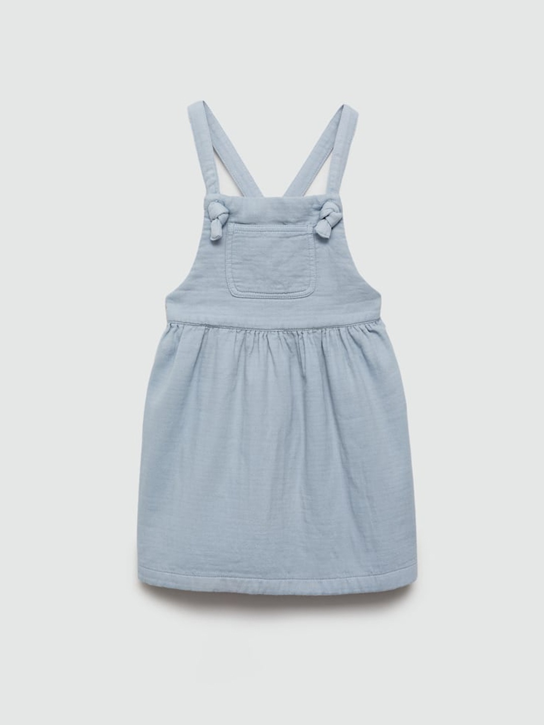 

Mango Kids Infant Girls Pure Cotton Pinafore Dress, Blue