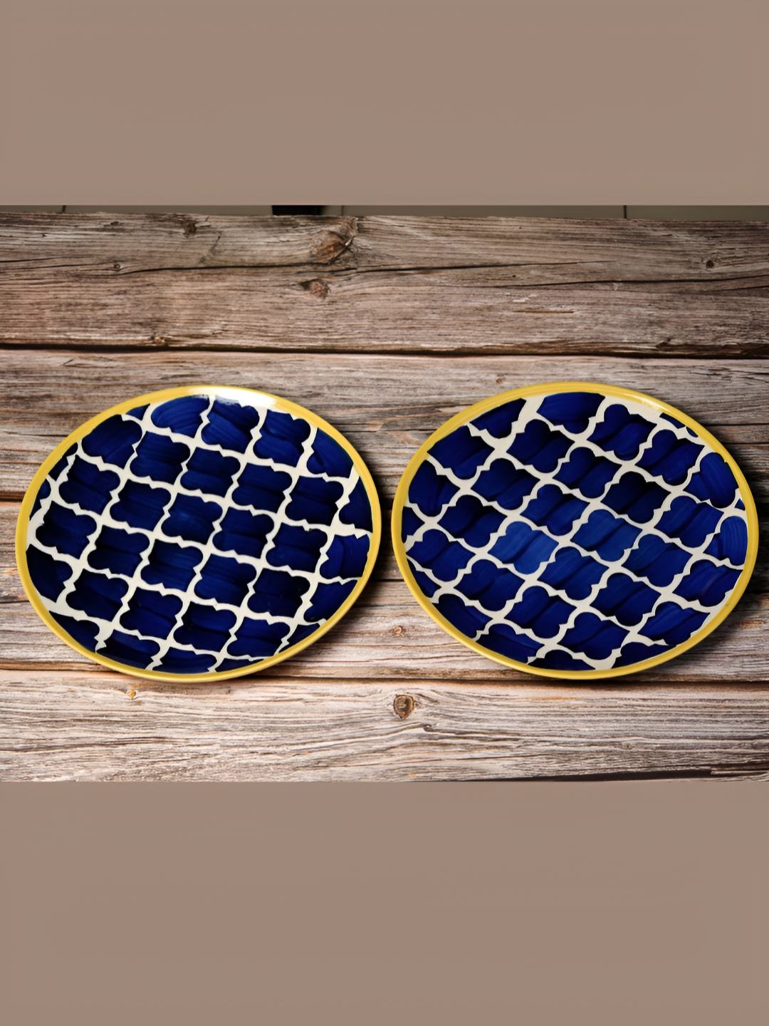 

Freakway Blue 2 Pieces Ceramic Dishwasher and Microwave Safe Plates