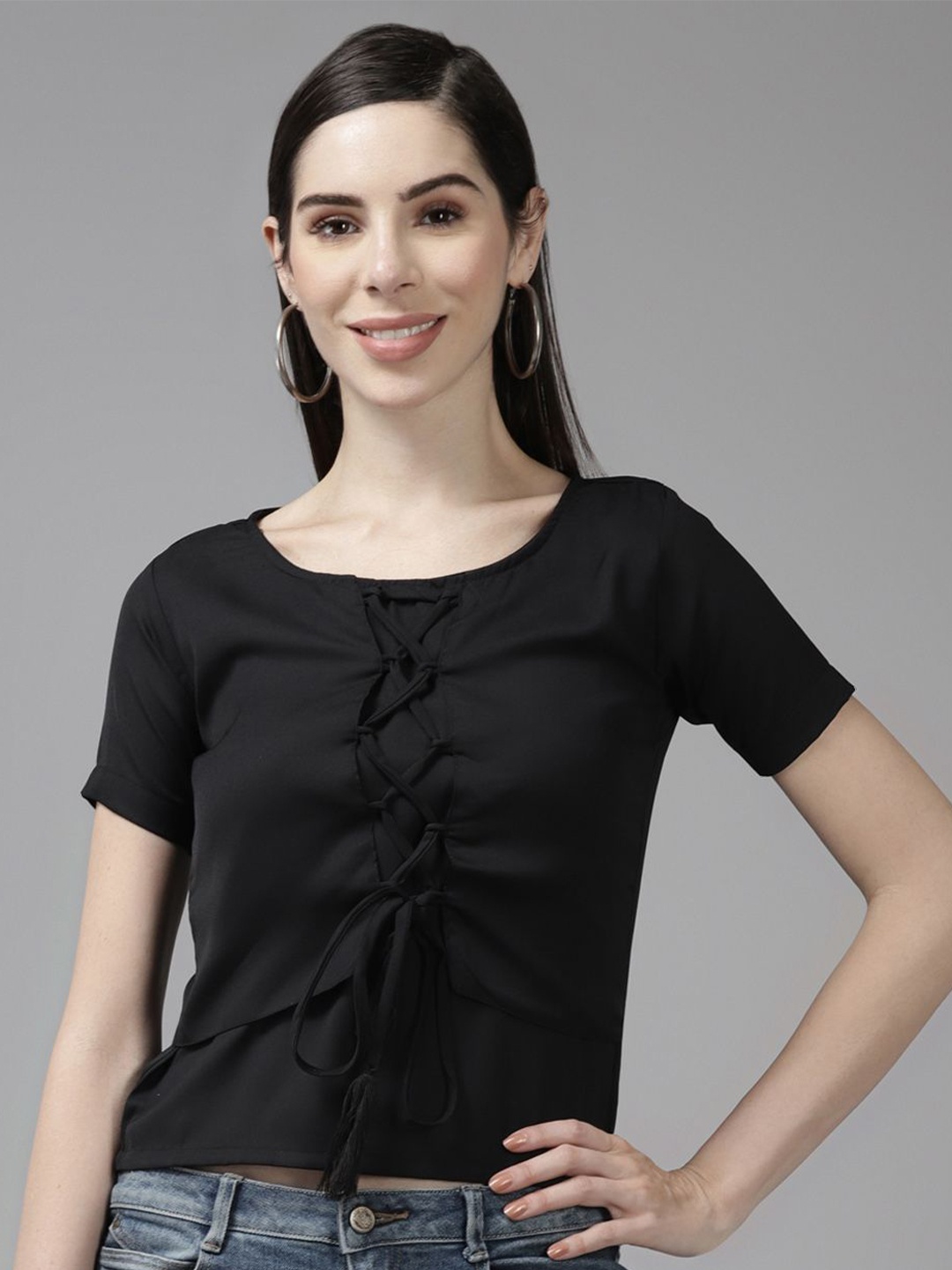 

BAESD Georgette Top, Black