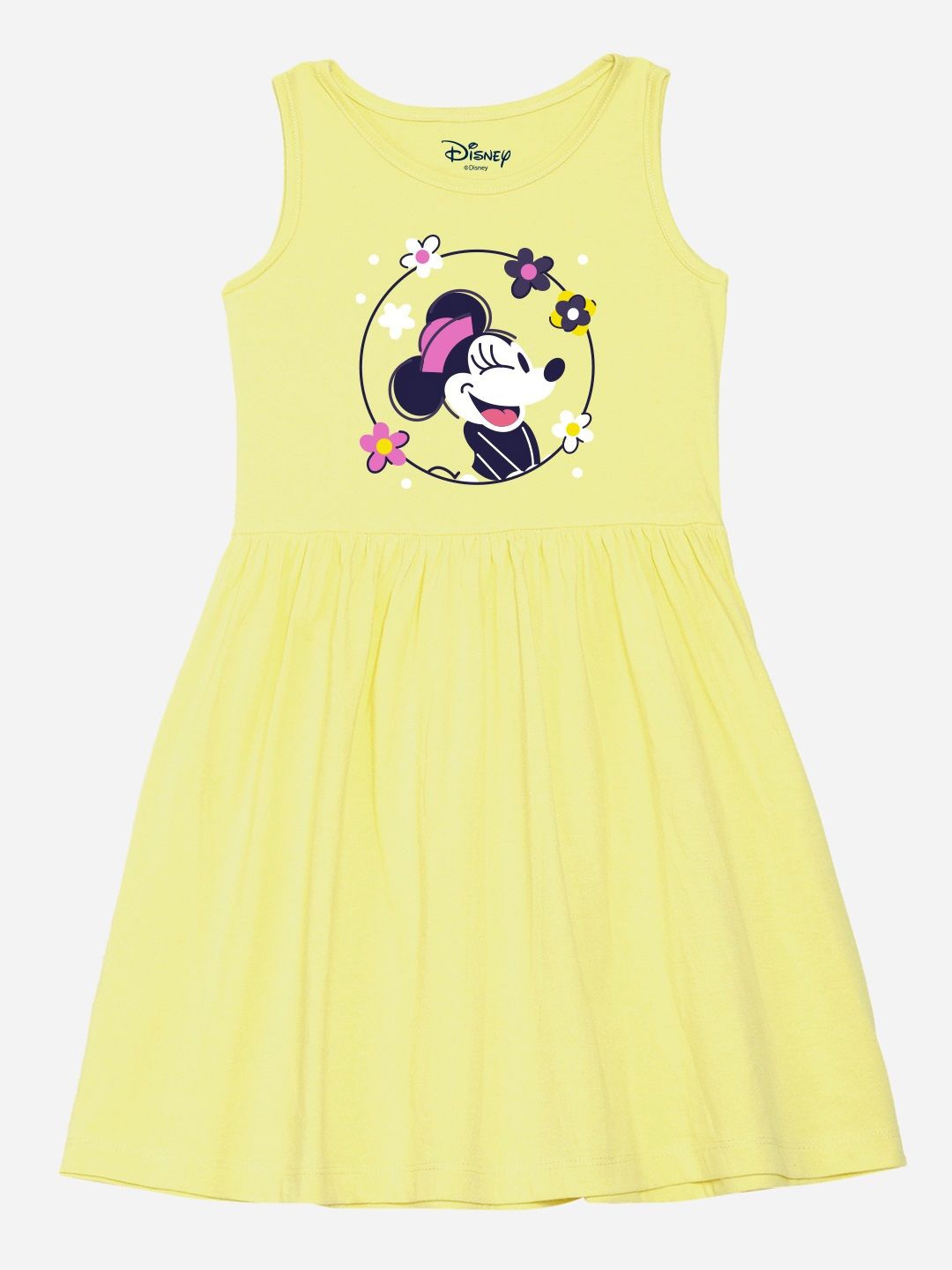 

YK Disney Kids-Girls Print Fit & Flare Dress, Yellow