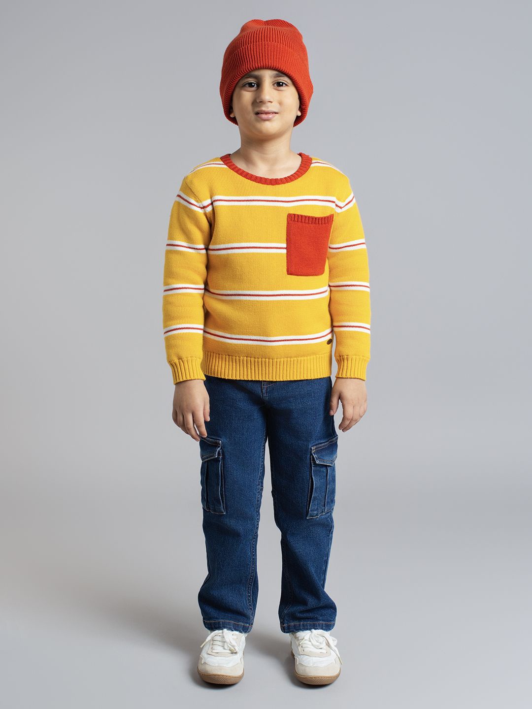 

Ed-a-Mamma Boys Striped Pullover, Yellow