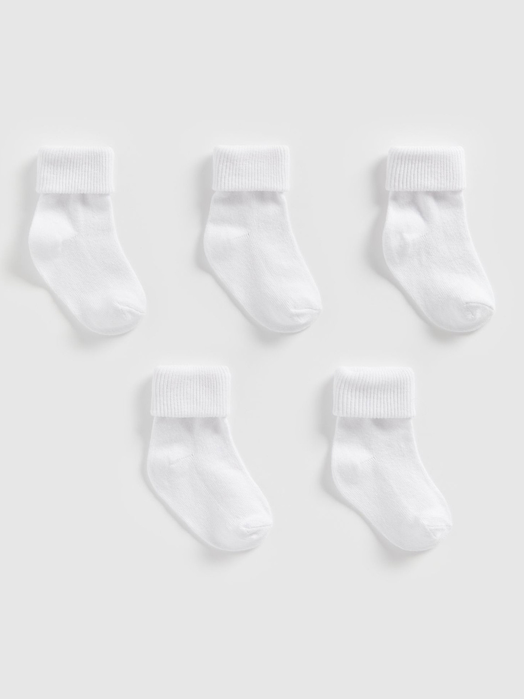 

mothercare Kids Pack Of 5 Ankle-Length Socks, White