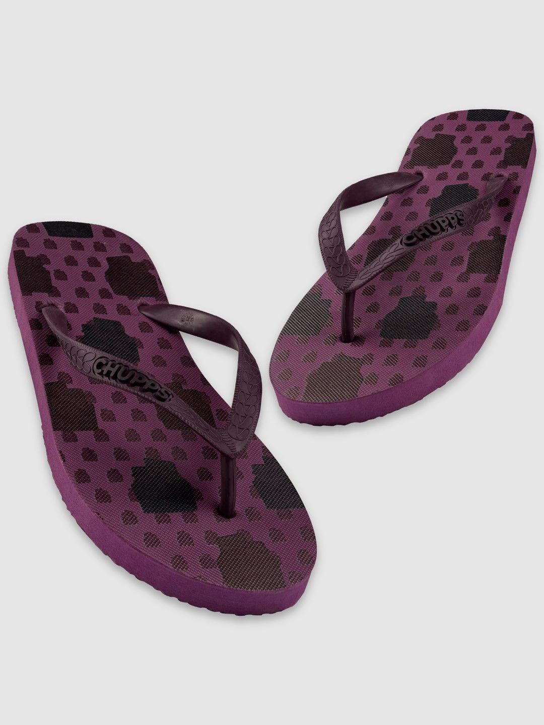 

CHUPPS Unisex Printed Thong Flip-Flops, Purple