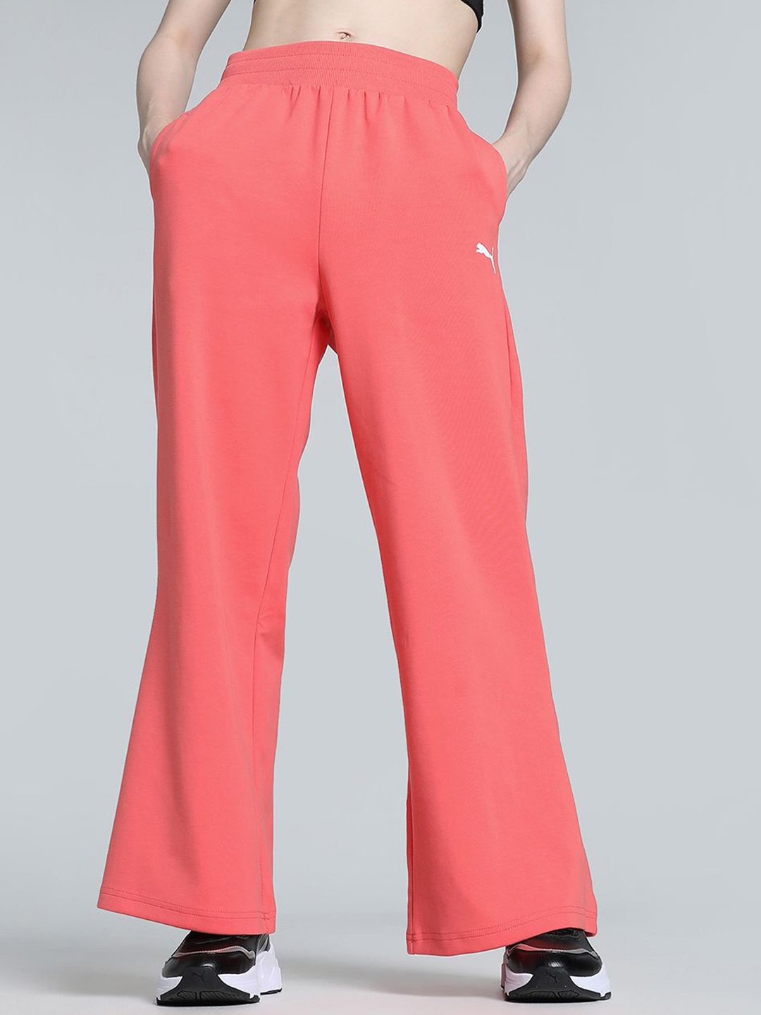 

Puma Women Cotton Mid-Rise Track Pants, Pink