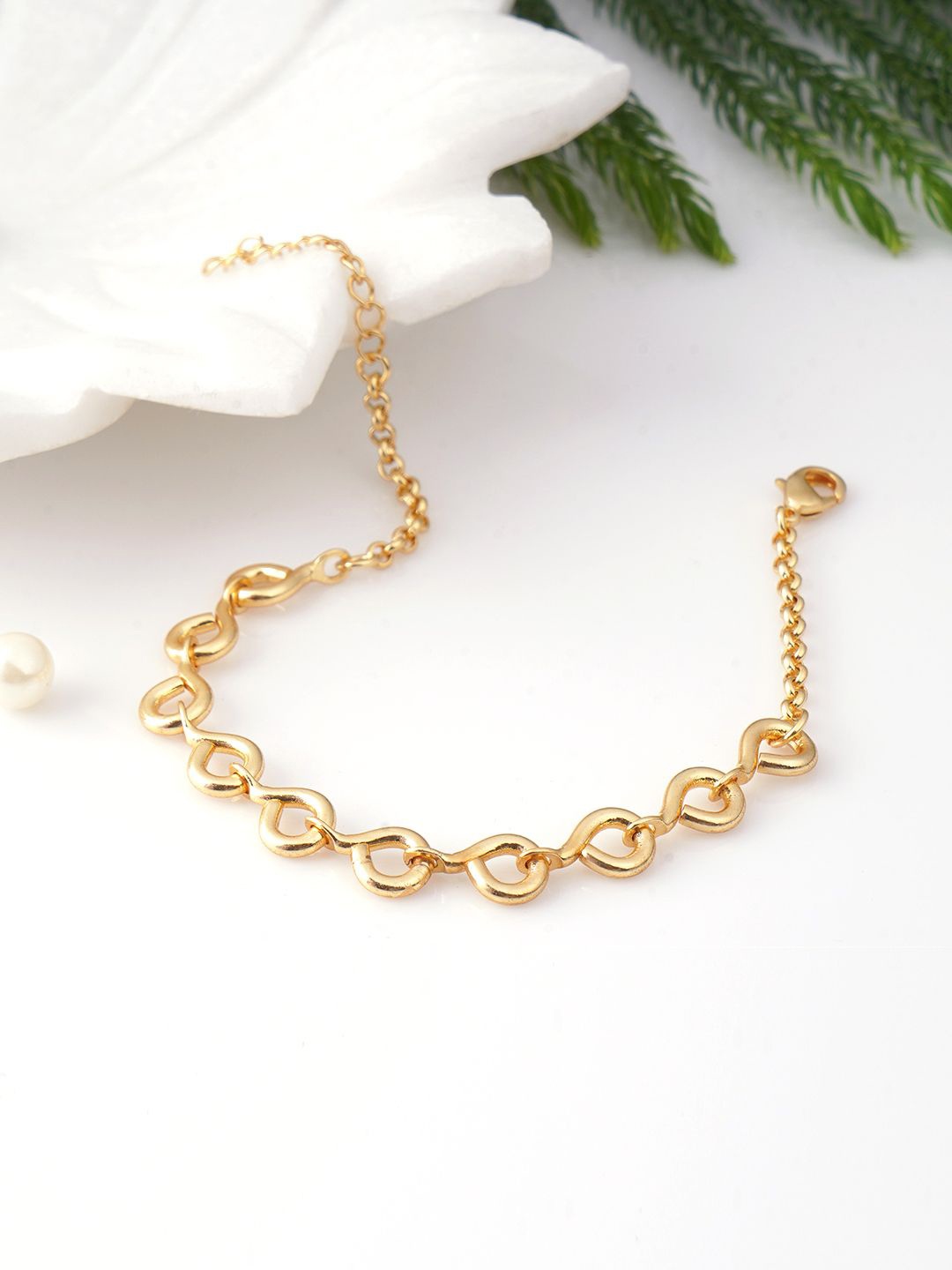 

Adwitiya Collection Gold-Plated Link Bracelet