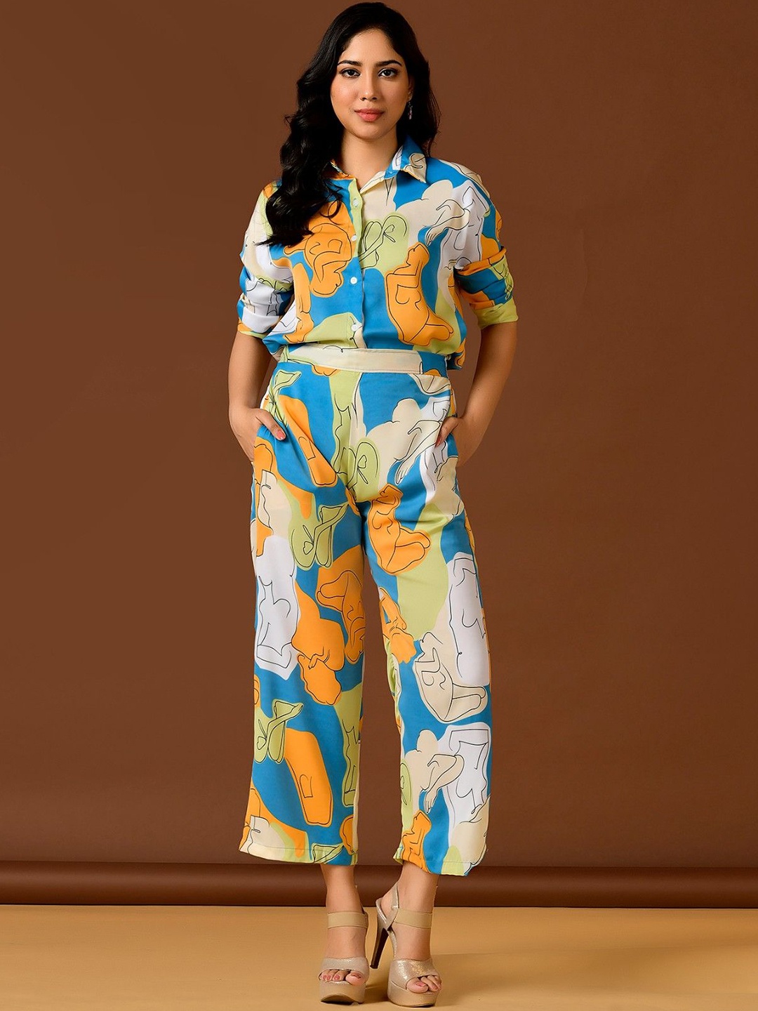 

Unityshop Printed Shirt & Trouser Co-Ords Set, White