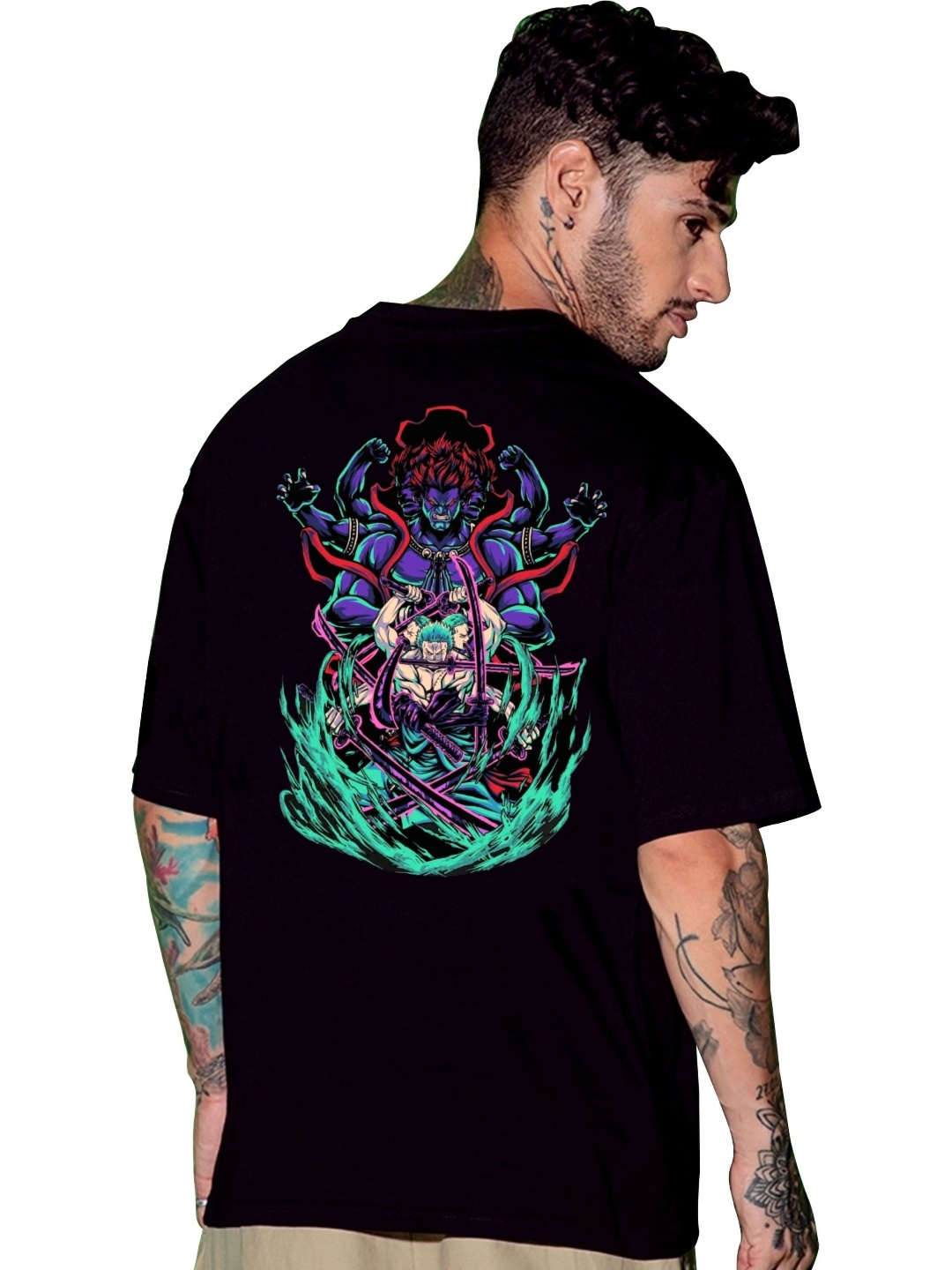 

BAESD Men Printed T-shirt, Black