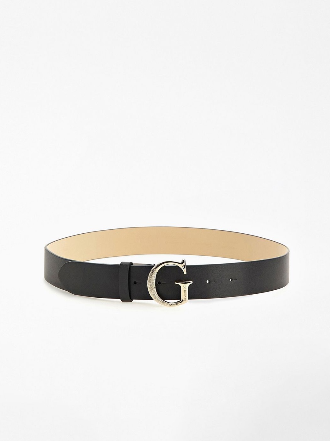 

GUESS Men Solid Push Pin Closure Casual Belt, Black