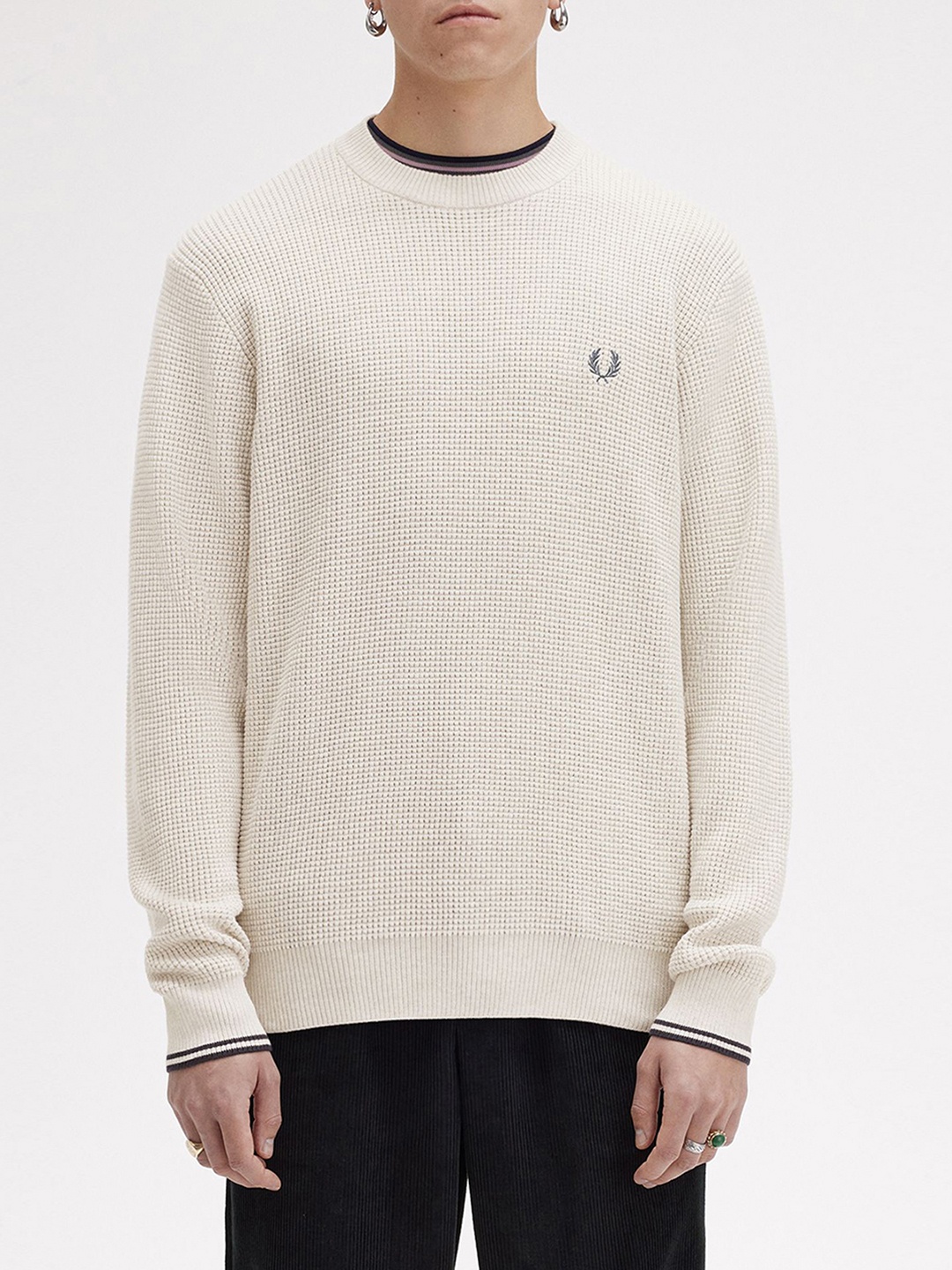 

Fred Perry Men Quirky Pullover, Grey