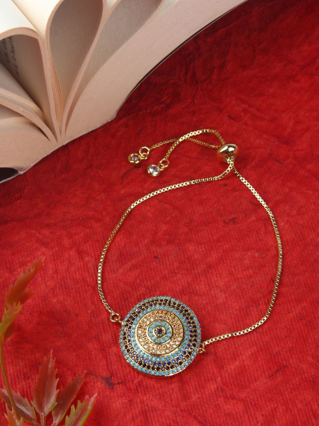 

KPOP Gold-Plated Brass Cubic Zirconia Charm Bracelet