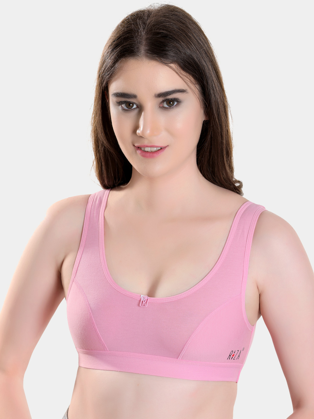 

Trylo Beginner Bra For Teenage Girls Combed Cotton Fabric Non-Padded Non-Wired Pop-On Bra, Pink