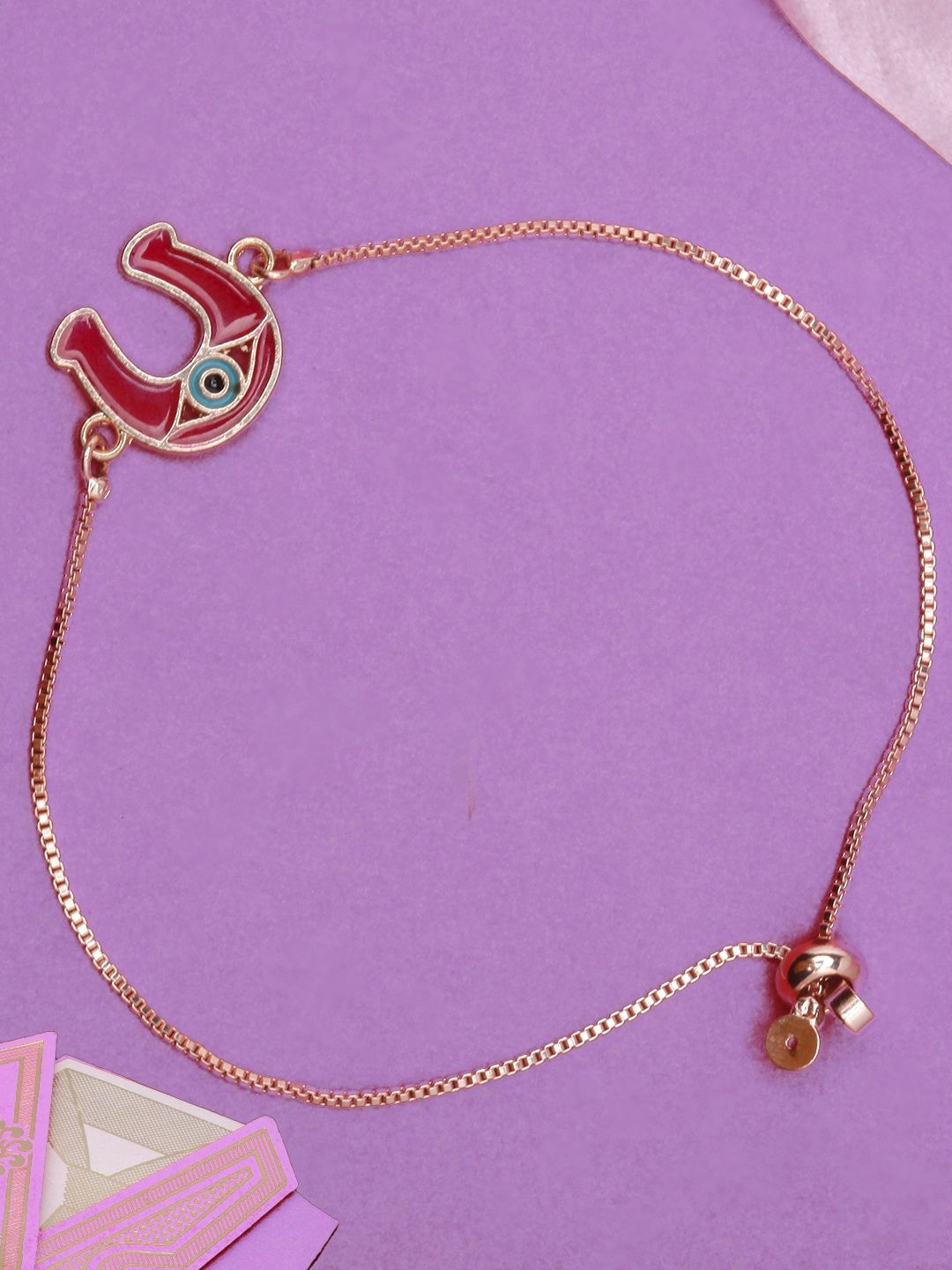 

KPOP Gold-Plated Enamelled Charm Bracelet