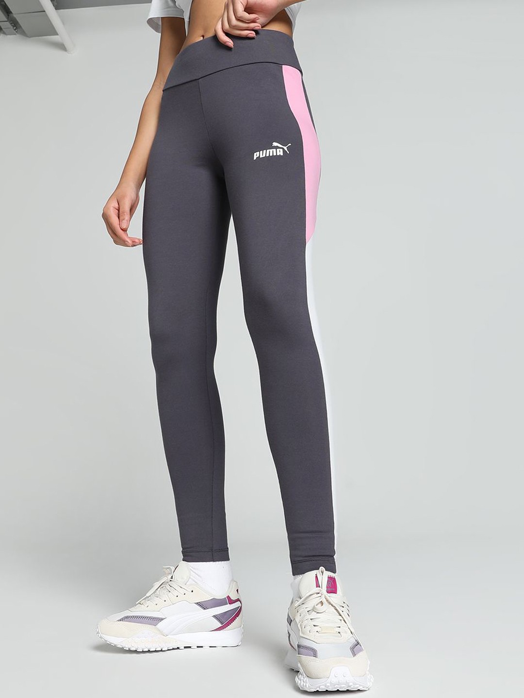 

PUMA POWER Women's Printed Tights, Grey