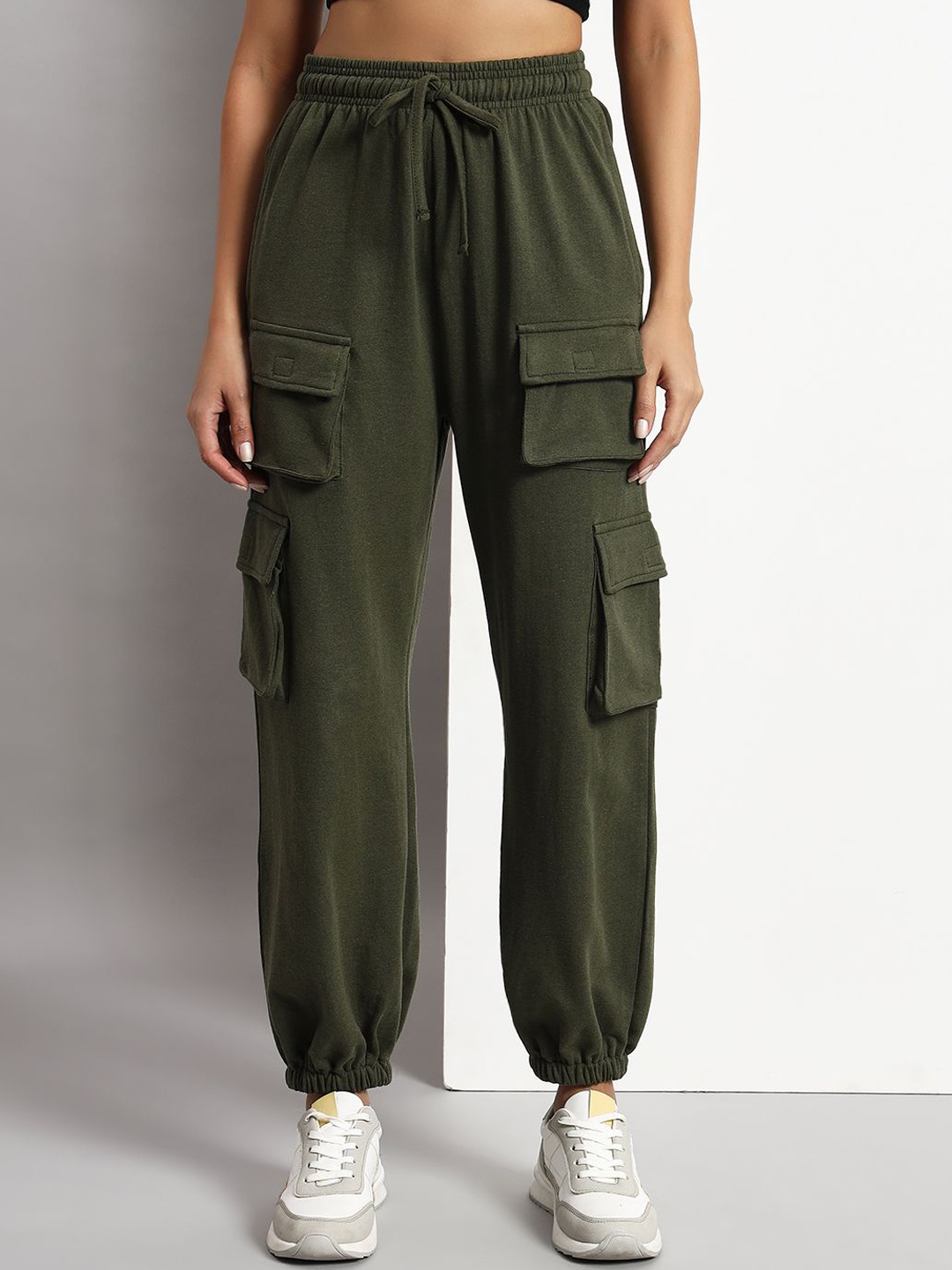 

Q-rious Women Cargos Trousers, Olive
