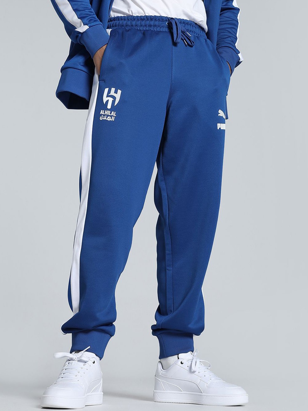 

Puma Ahsfc Men Mid-Rise Joggers, Blue