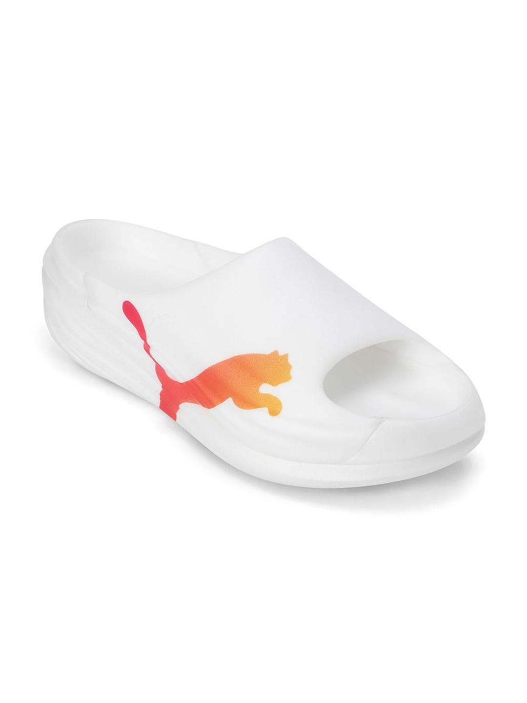 

Puma Adults Unwind NITRO Cat Active Printed Sliders, White