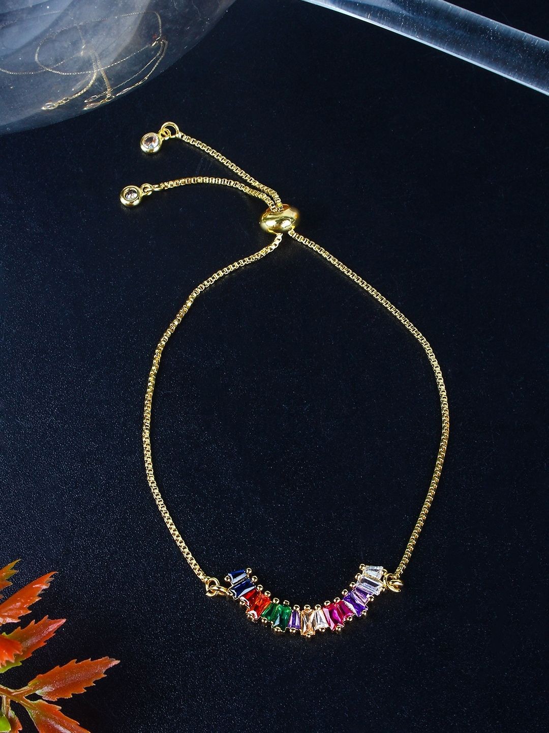 

KPOP Gold-Plated Stone Studded Wraparound Bracelet
