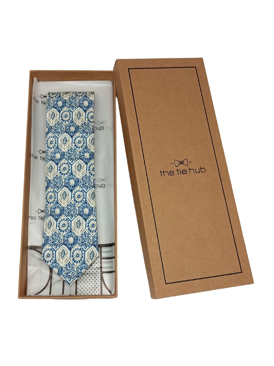 

The Tie Hub Men Printed Fashion, Blue