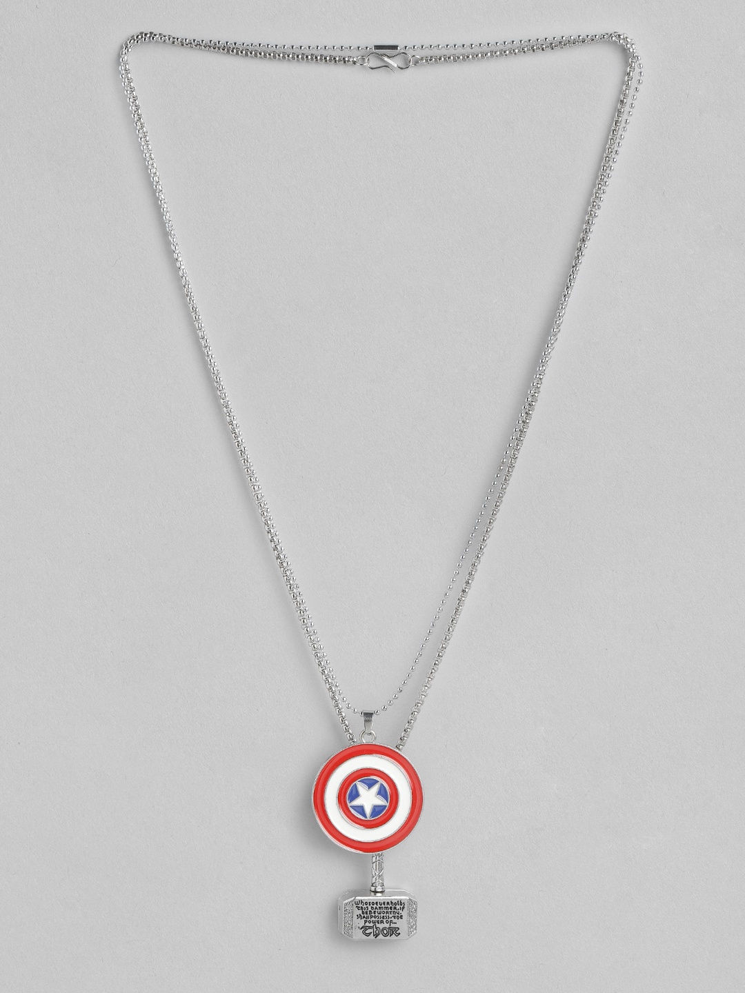 

PARIS HAMILTON Unisex Set Of 2 Silver-Plated Avenger Chains