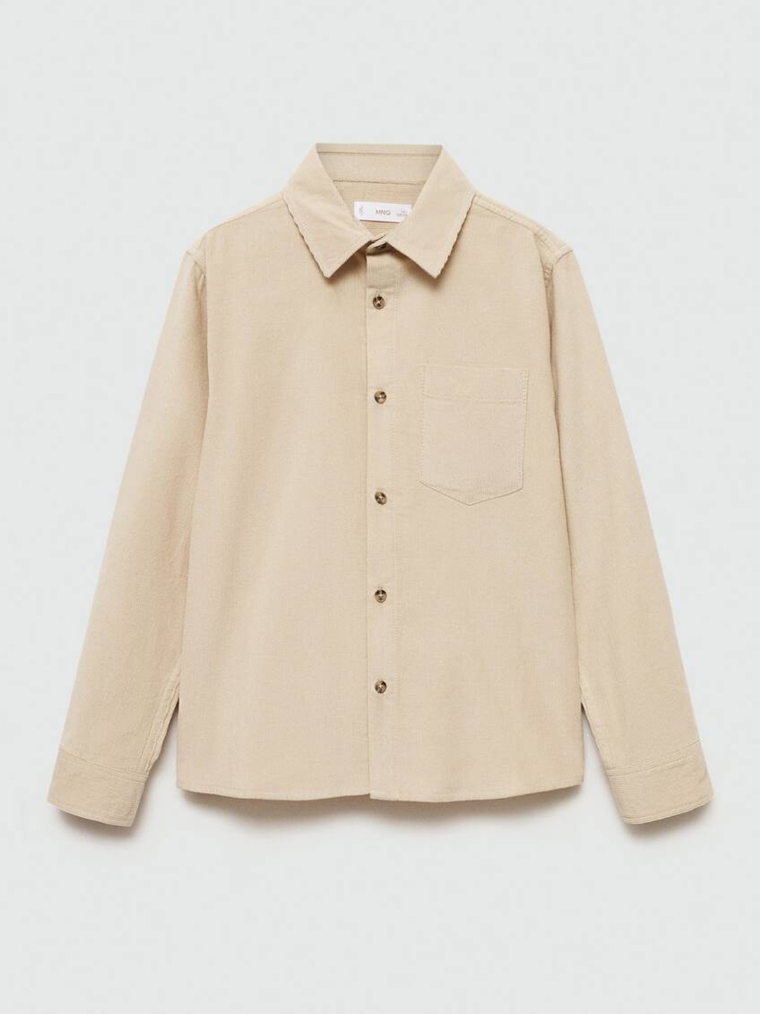 

Mango Kids Boys Pure Cotton Corduroy Shirt, Beige