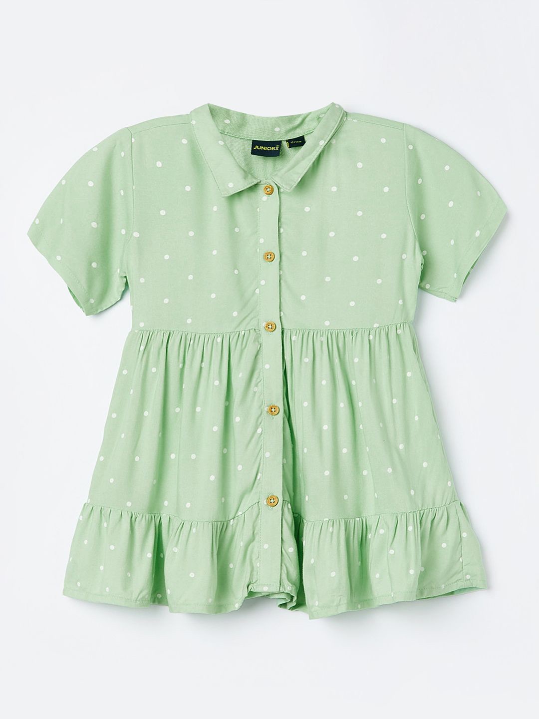 

Juniors by Lifestyle Girls Polka Dots Printed Fit & Flare Dress, Green