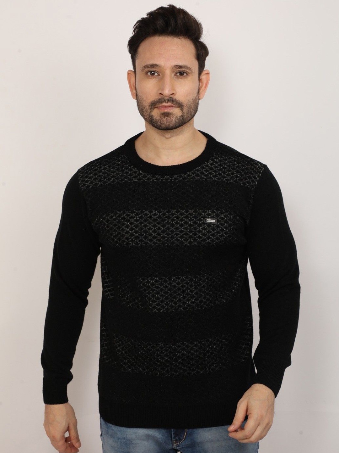 

Klub Fox Men Printed Pullover, Black