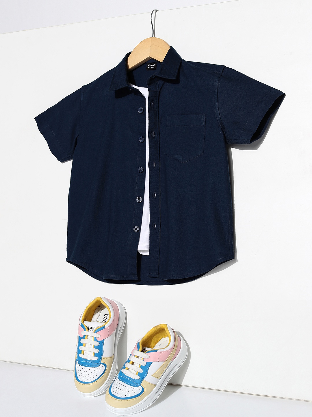

Hoop Kids Boys Slim Fit Shirts, Blue
