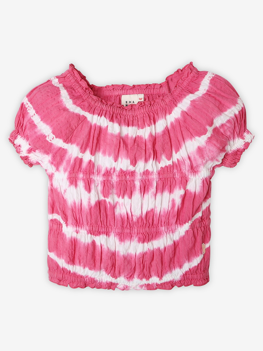 

Ed-a-Mamma Girls Dyed Round Neck Cotton Top, Pink