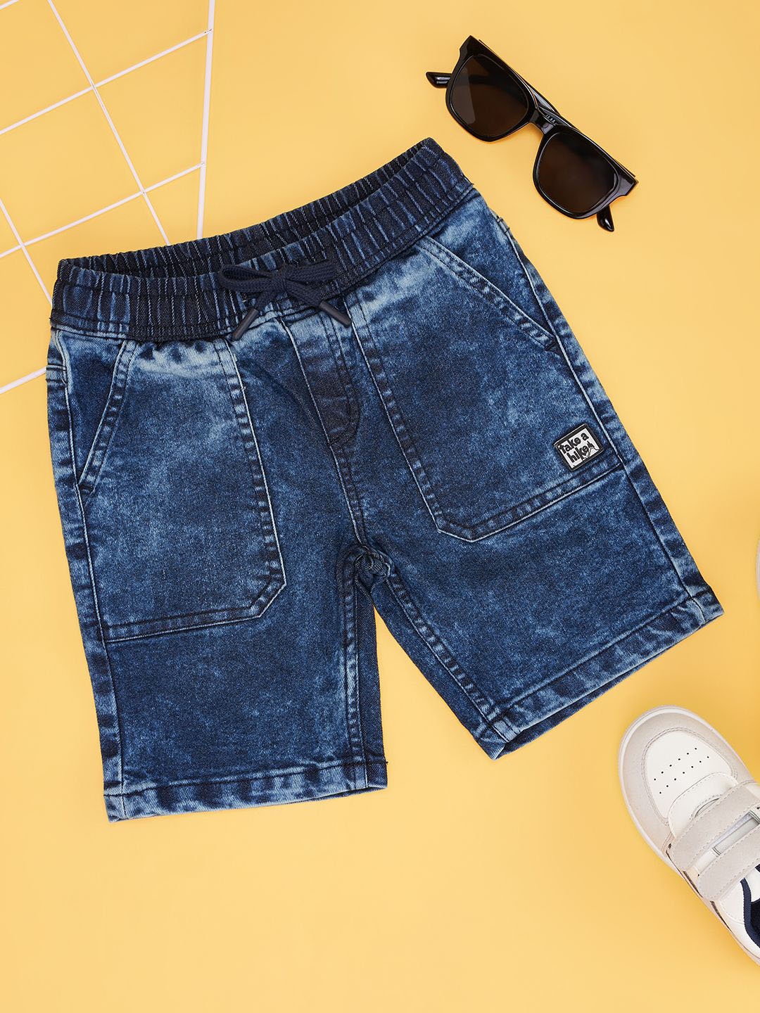 

Pantaloons Junior Boys Washed Denim Shorts, Blue