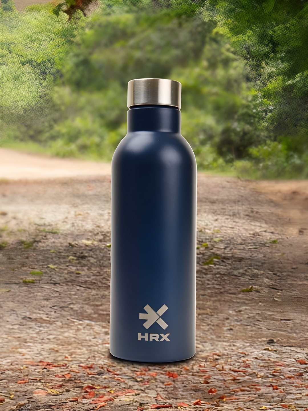 

HRX by Hrithik Roshan Blue & Silver-Toned Printed Single Stainless Steel Water Bottle 1l