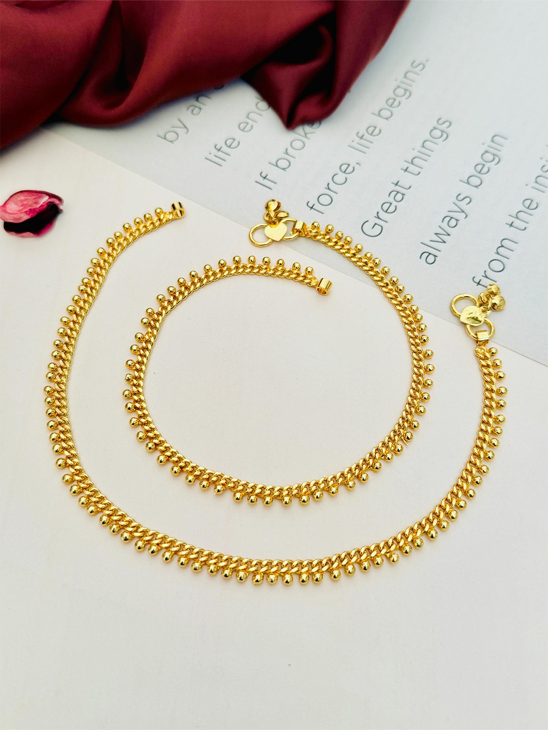 

Anouk Set Of 2 Gold-Plated Anklets