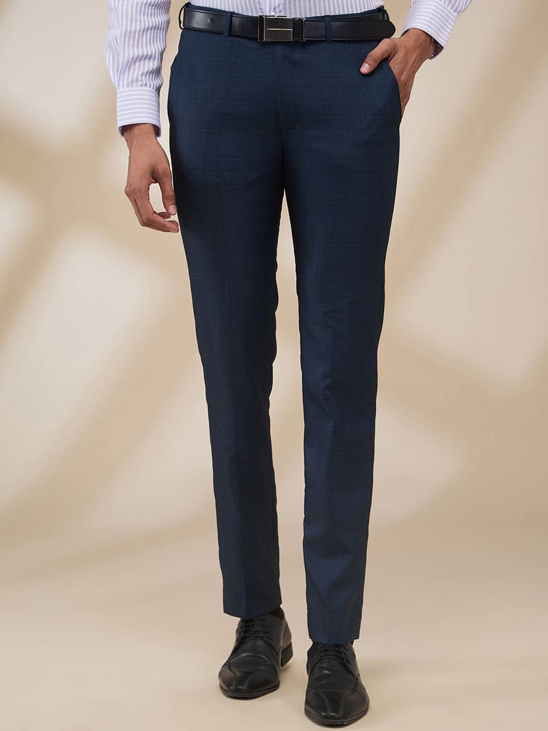 

Park Avenue Men Slim Fit Trousers, Blue