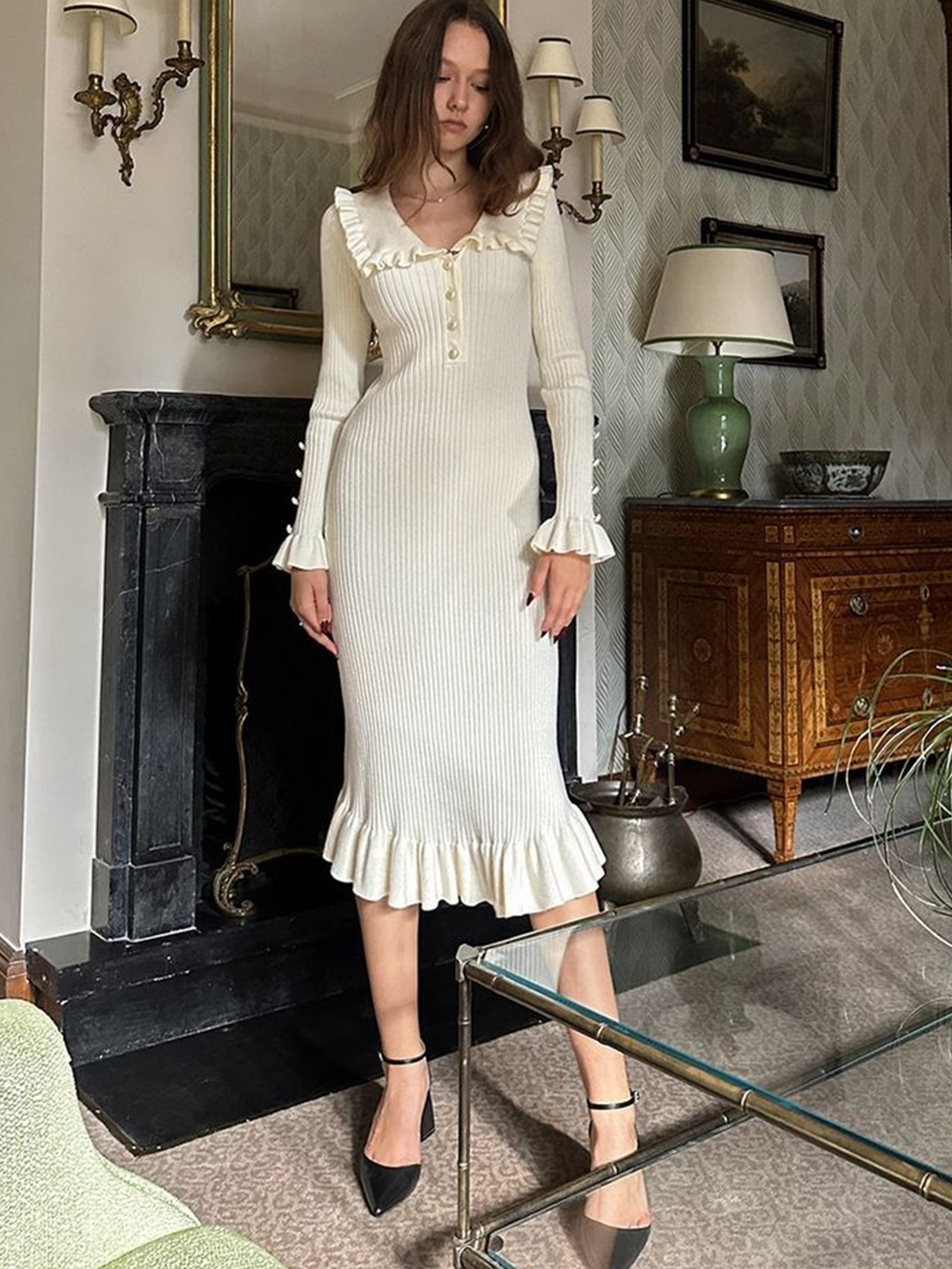 

LULU & SKY A-Line Dress, Off white
