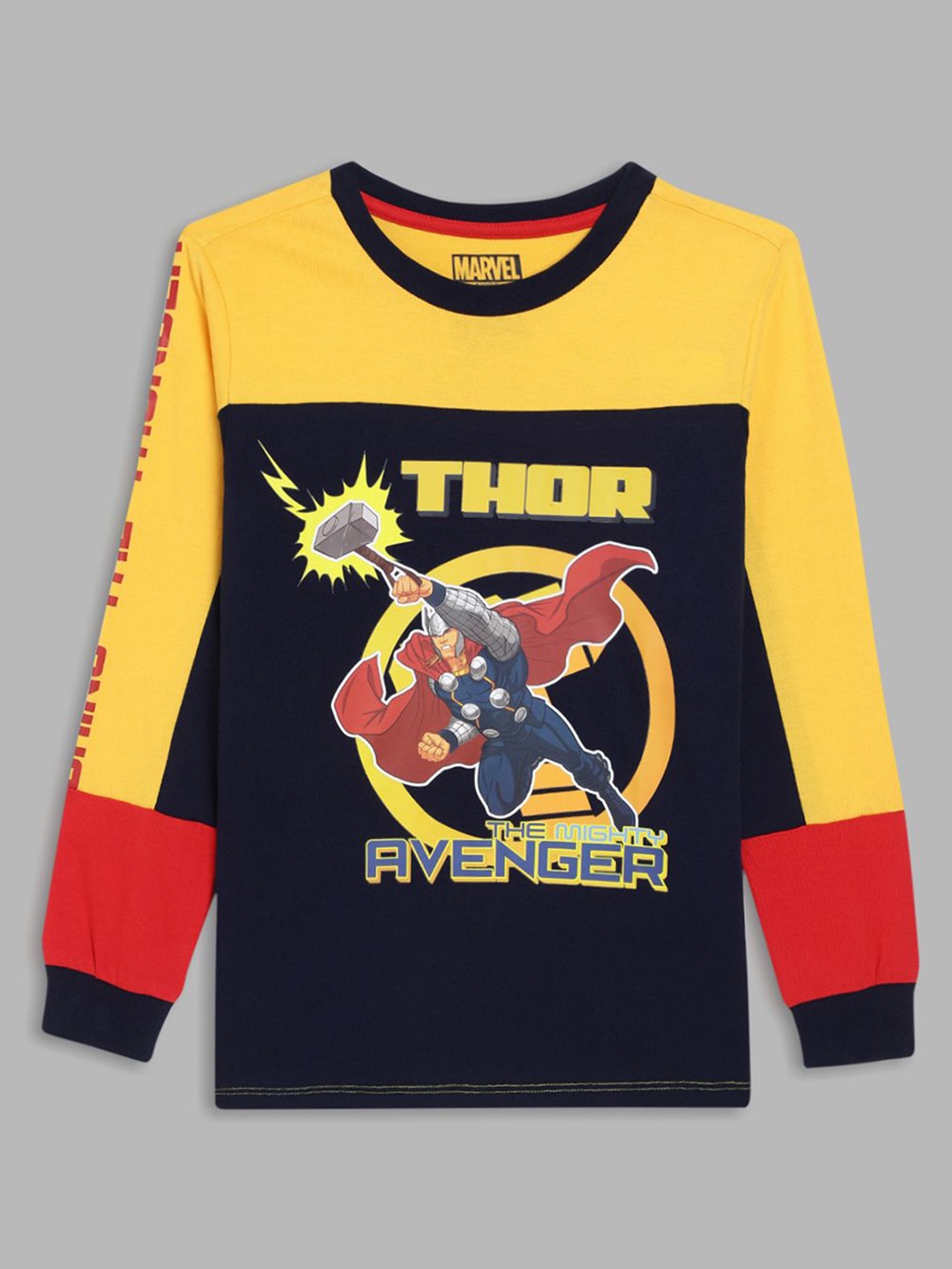 

Blue Giraffe Boys Graphic Printed Round Neck Cotton T-shirt, Yellow