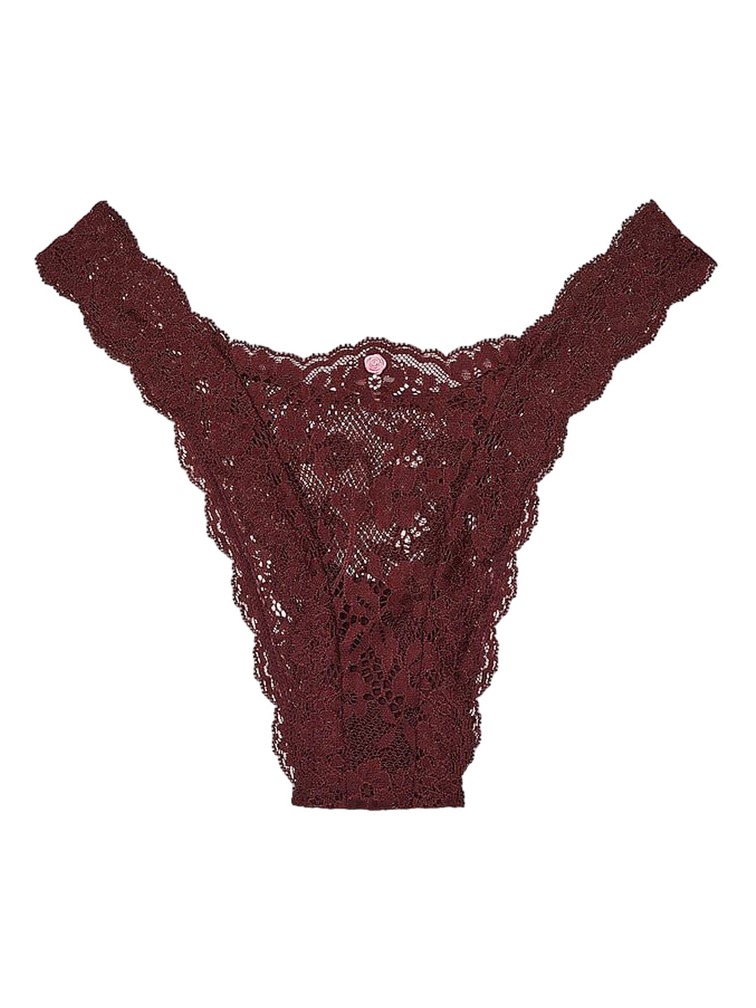 

Victoria's Secret Laced Low-Rise Bikini Briefs, Brown