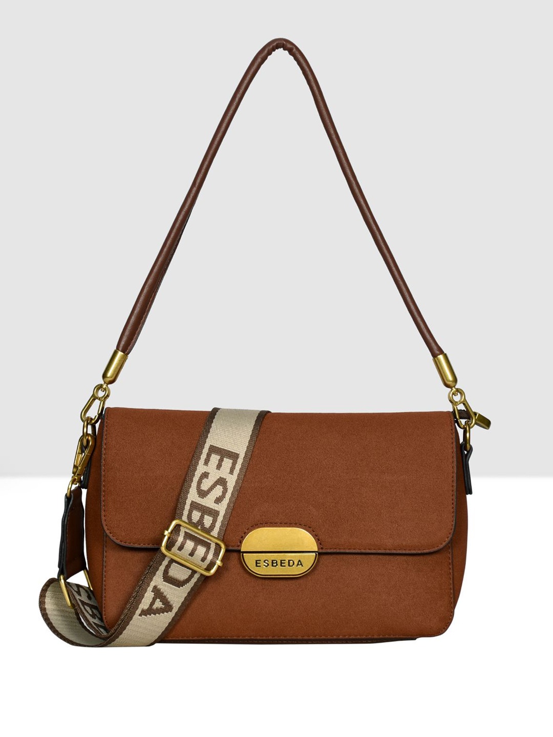 

ESBEDA Women PU Shopper Sling Bag, Tan