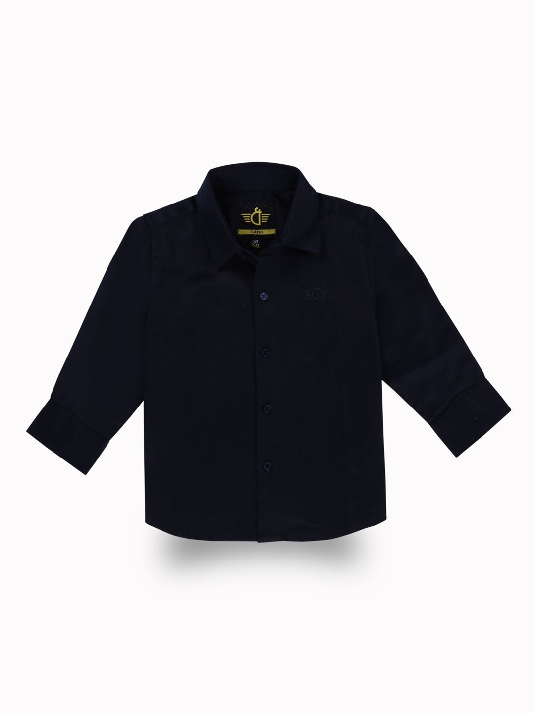 

Gini and Jony Boys Standard Spread Collar Solid Cotton Casual Shirt, Navy blue